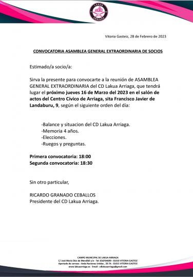 Imagen noticia CD Lakua Arriaga